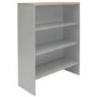 Light Grey Wide Wall Mounted Bookcase - Denver