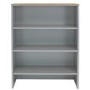 Light Grey Wide Wall Mounted Bookcase - Denver