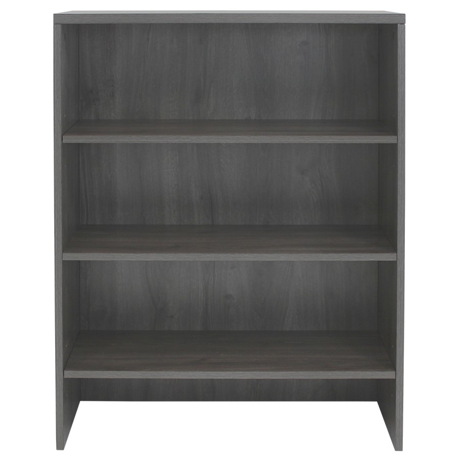 Wide Dark Grey Wall Mounted Bookcase - Denver