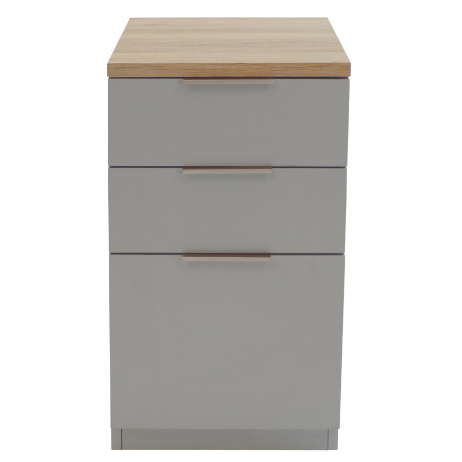 GRADE A1 - Denver Filing Cabinet - Light Grey