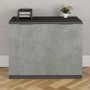 Denver 2 Door Cupboard - Smoked Oak with Stone Front
