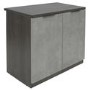 Denver 2 Door Cupboard - Smoked Oak with Stone Front