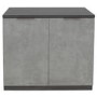 Denver 2 Door Cupboard - Smoked Oak with Stone Front