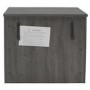 Denver 2 Door Cupboard - Smoked Oak with Stone Front