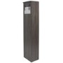 Denver Tall Narrow Bookcase - Smoked Oak