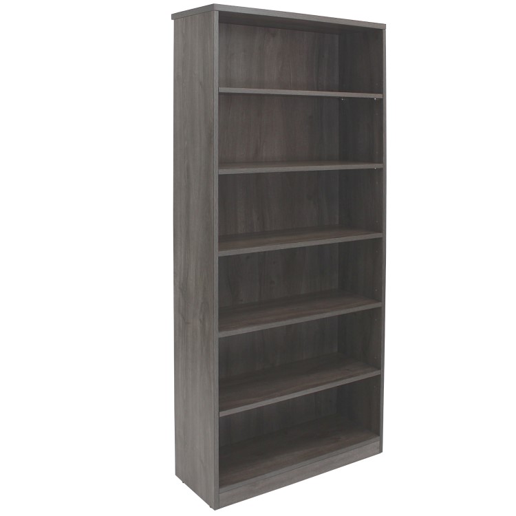 Tall Dark Grey Bookcase with Adjustable Shelves - Denver