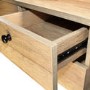 Light Oak Effect Office Desk with 5 Drawers - Denver