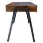 Walnut and Grey Office Desk with 2 Drawers - Denver