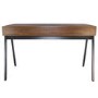Walnut and Grey Office Desk with 2 Drawers - Denver