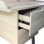 Light Oak Office Desk with Drawers - Denver