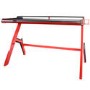 Black and Red Gaming Desk with 2 Tiers - Denver