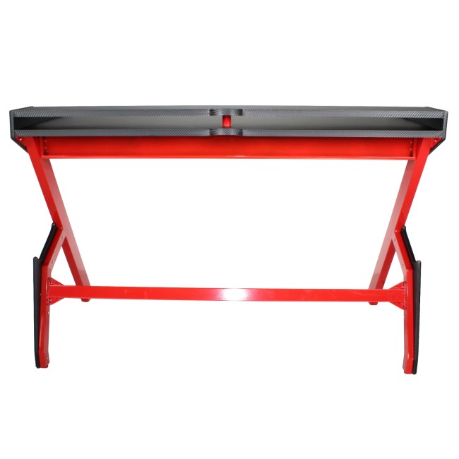 Black and Red Gaming Desk with 2 Tiers - Denver