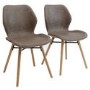 Denver Faux Leather Chair - Tan - Set of 2