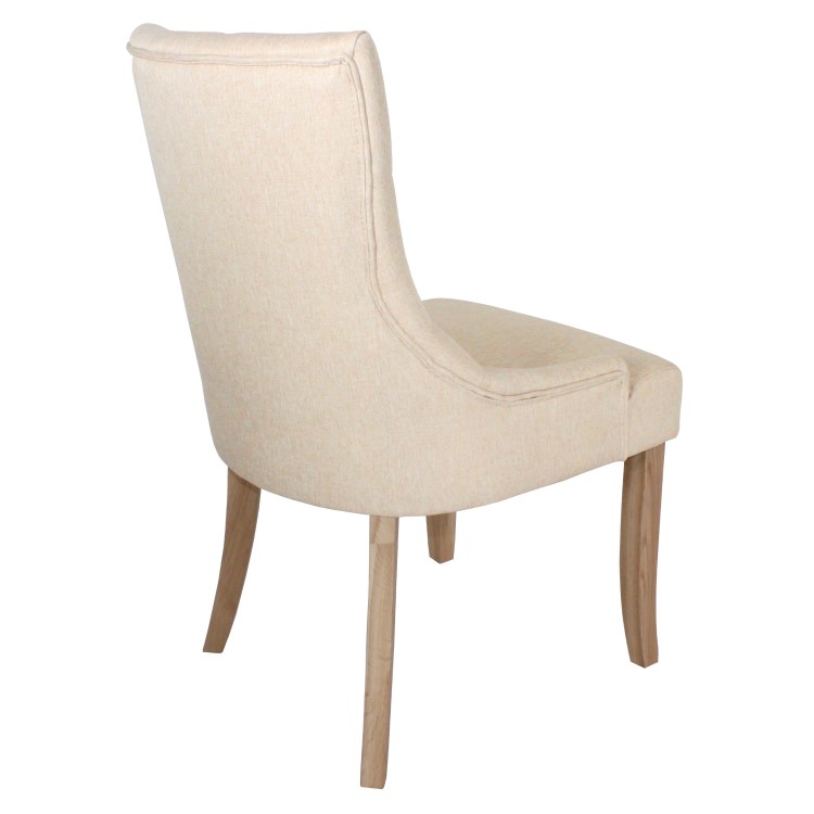 Set of 2 Beige Dining Chairs