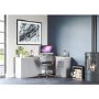 Light Grey Corner Desk 2 Door Cabinet & Filing Cabinet Set - Denver