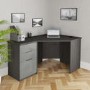 Smoked Oak Corner Desk & Filing Cabinet Set - Denver