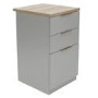 Light Grey Corner Desk & Filing Cabinet Set - Denver