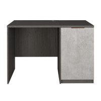 Smoked Oak Small Desk & 1 Door Cabinet Set - Denver
