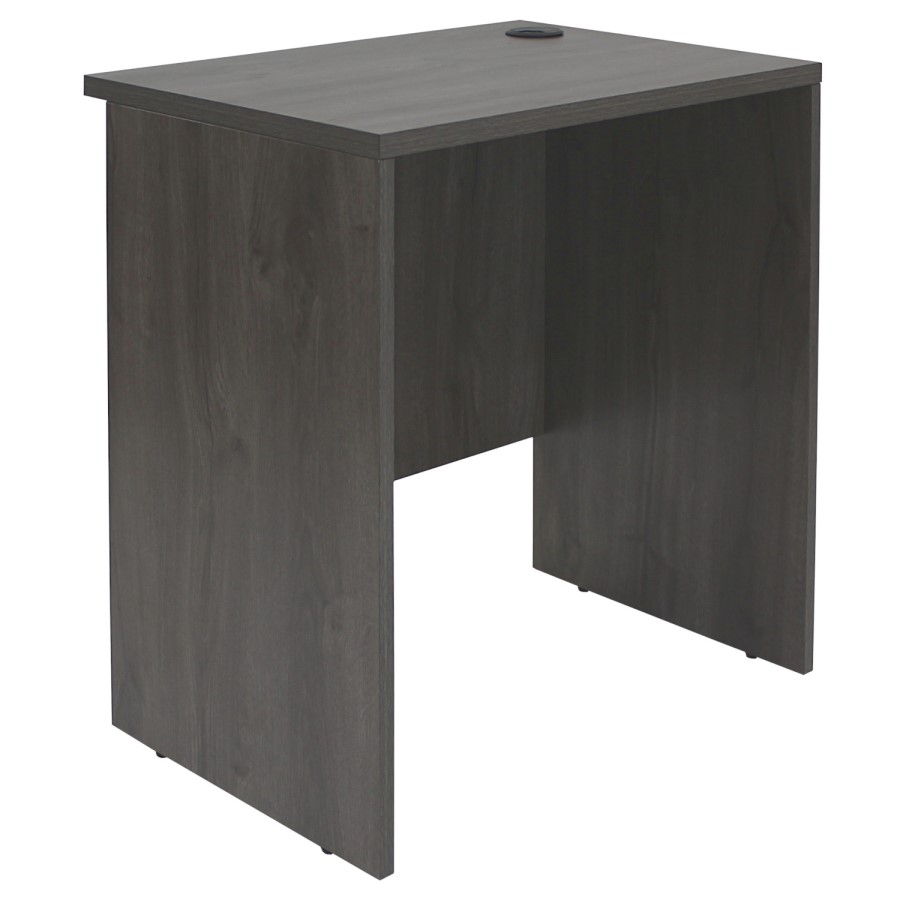 Smoked Oak Small Desk & 1 Door Cabinet Set - Denver
