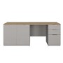 Light Grey Small Desk 2 Door Cabinet & Filing Cabinet Set - Denver
