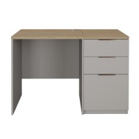 Light Grey Small Desk & Filing Cabinet Set -  Denver