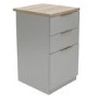 Light Grey Small Desk & Filing Cabinet Set -  Denver
