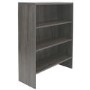 Smoked Oak Medium Desk 1 Door Cabinet Filing Cabinet & Wide Bookcase Set - Denver