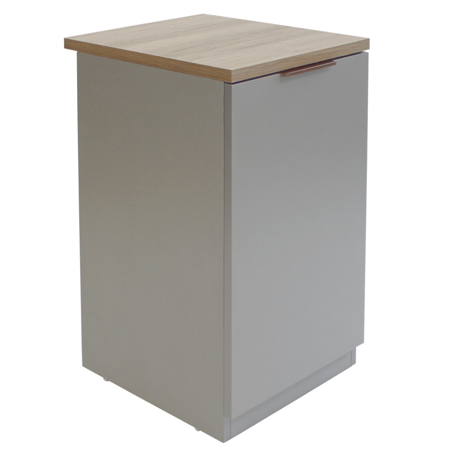 Light Grey Medium Desk 1 Door Cabinet Filing Cabinet & 2 Bookcase Set - Denver