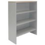 Light Grey Medium Desk 1 Door Cabinet Filing Cabinet & 2 Bookcase Set - Denver