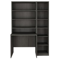 Smoked Oak Medium Desk & 2 Bookcase Set - Denver