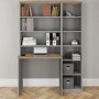 Light Grey Medium Desk & 2 Bookcase Set - Denver