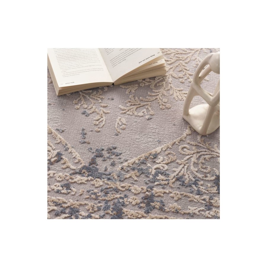 Distressed Persian Blue & Grey Rug - 150 x 80 cm - Medallion - Ripley