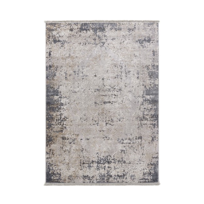 Distressed Persian Blue & Grey Rug - 170 x 120 cm - Medallion - Ripley