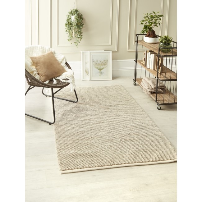 Large Hand Woven Textured Natural Rug - 290 x 200 cm - La Playa - Ripley