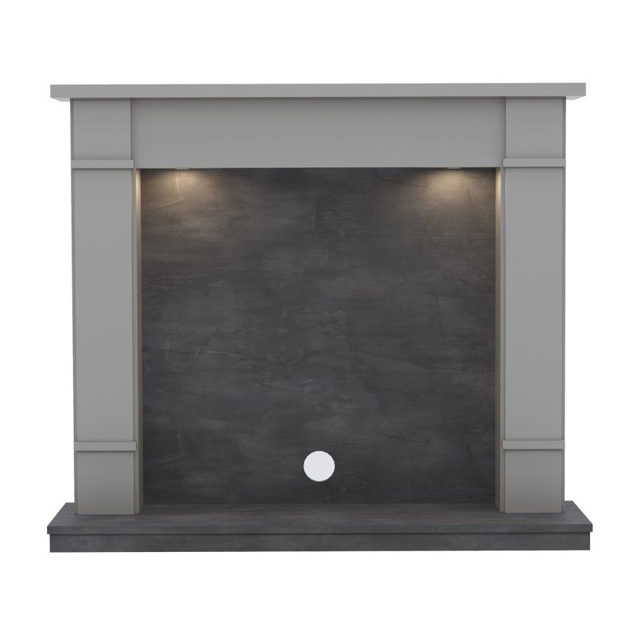 Be Modern 48" Inglenook Surround Only in Dark Grey - Cheshire