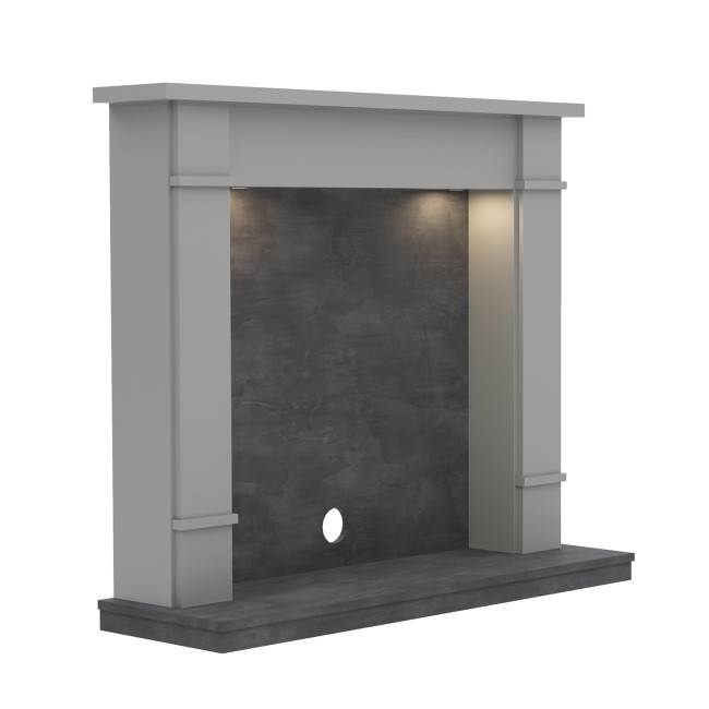 Be Modern 48" Inglenook Surround Only in Dark Grey - Cheshire