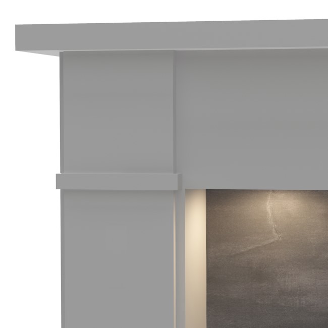 Be Modern 48" Inglenook Surround Only in Dark Grey - Cheshire