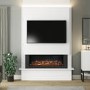 Be Modern Oxton White Media Wall Suite in Ash White 63 Inch