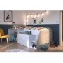 White Mid Sleeper Bed with Desk and 2 Drawers - Kids Avenue