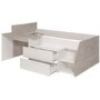 White Mid Sleeper Bed with Desk and 2 Drawers - Kids Avenue