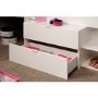 White Mid Sleeper Bed with Desk and 2 Drawers - Kids Avenue