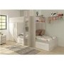 White and Oak Bunk Bed with Wardrobe and Storage Drawers - Barca - Kids Avenue