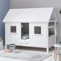 White Wooden House Cabin Bed - Nordic - Kids Avenue White Wooden House Cabin Bed - Nordic - Kids Avenue