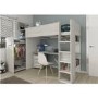 High Sleeper Loft Bed with Desk and Wardrobe in White Oak - Tarragona - Kids Avenue 