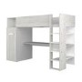 High Sleeper Loft Bed with Desk and Wardrobe in White Oak - Tarragona - Kids Avenue
