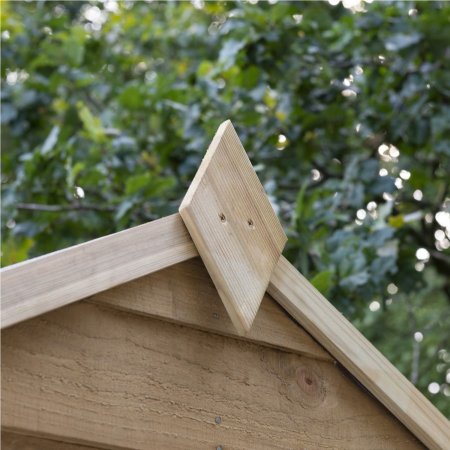 Forest Overlap Dip Treated 6x4 Apex Shed - No Window