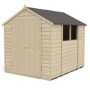 Forest Overlap Pressure Treated 8x6 Apex Shed - Double Door