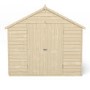 Forest Overlap Pressure Treated 10x8 Apex Shed - Double Door No Windows