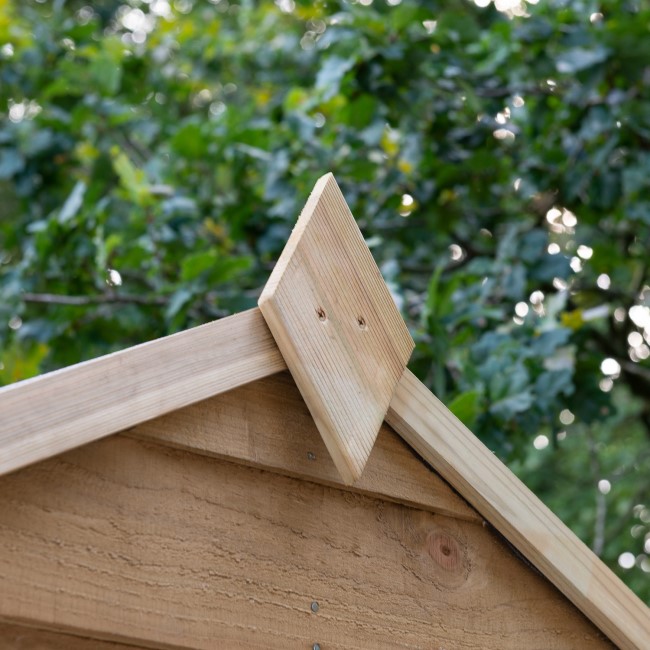 Forest Overlap Pressure Treated 10x8 Apex Shed - Double Door No Windows