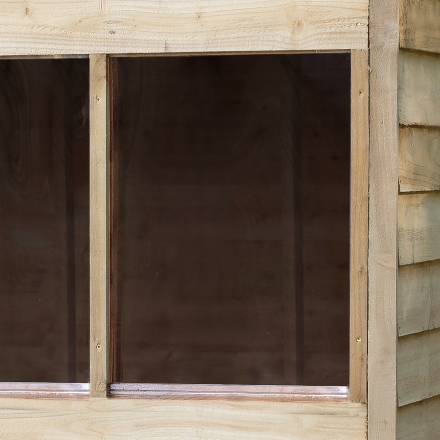 Forest Overlap Pressure Treated 7x5 Apex Shed - Double Door